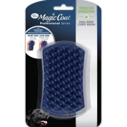 Four Paws Magic Coat Professional Series Dual-Sided Curry Brush for Dogs