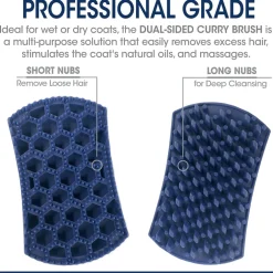 Four Paws Magic Coat Professional Series Dual-Sided Curry Brush for Dogs
