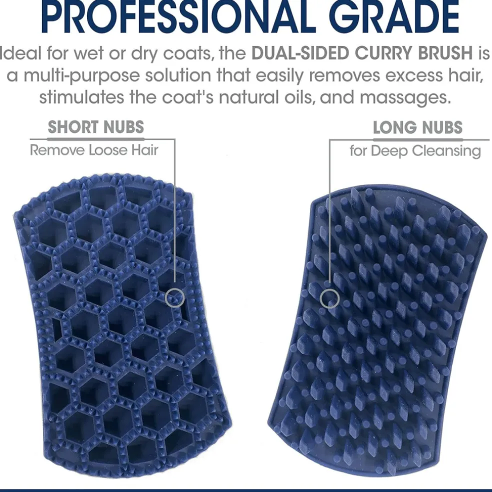 Four Paws Magic Coat Professional Series Dual-Sided Curry Brush for Dogs