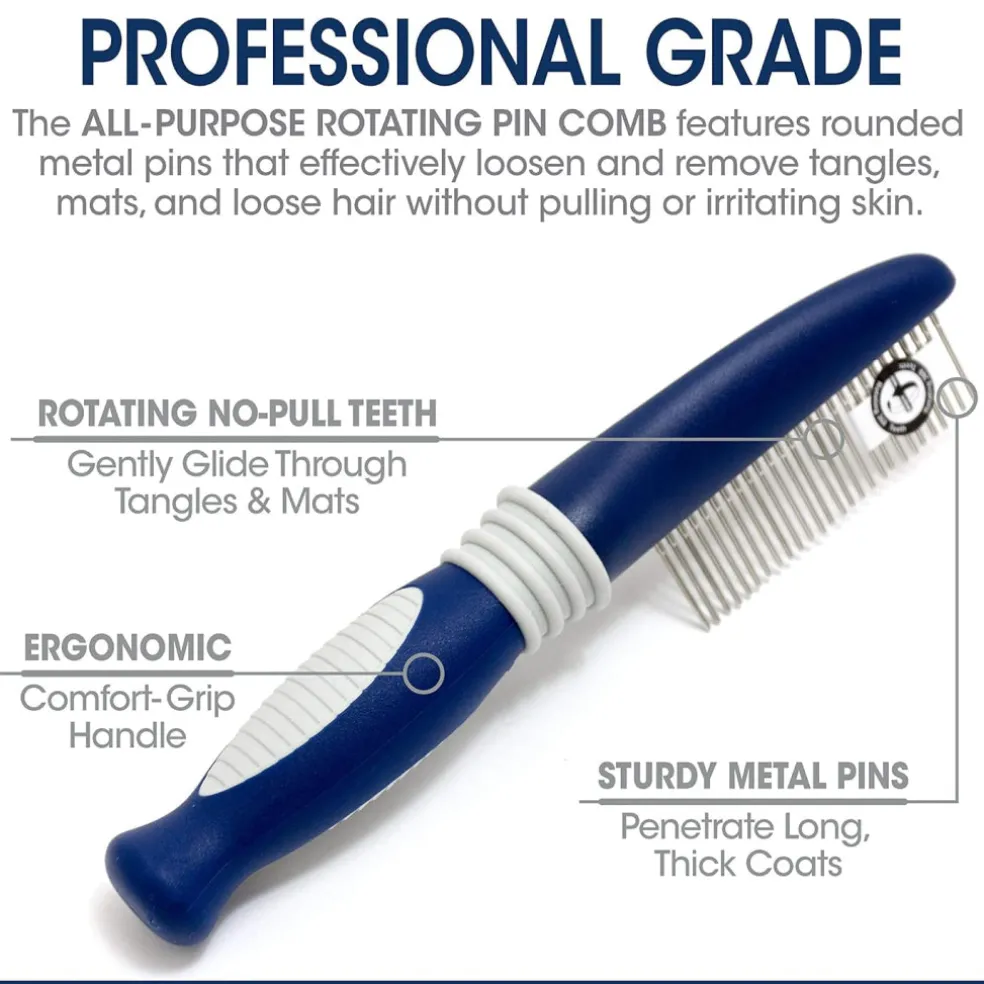 Four Paws Magic Coat Professional Series All-Purpose Rotating Pin Comb for Dogs