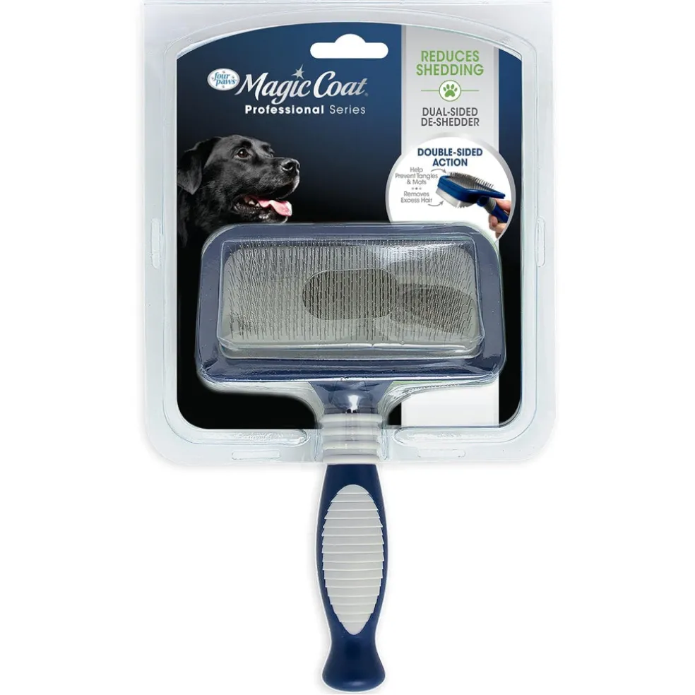 Four Paws Magic Coat Professional Series Dual-Sided Deshedder for Dogs