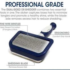 Four Paws Magic Coat Professional Series Dual-Sided Deshedder for Dogs