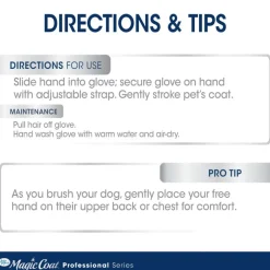 Four Paws Magic Coat Professional Series Comfort Tips Deluxe Grooming Glove For Dogs