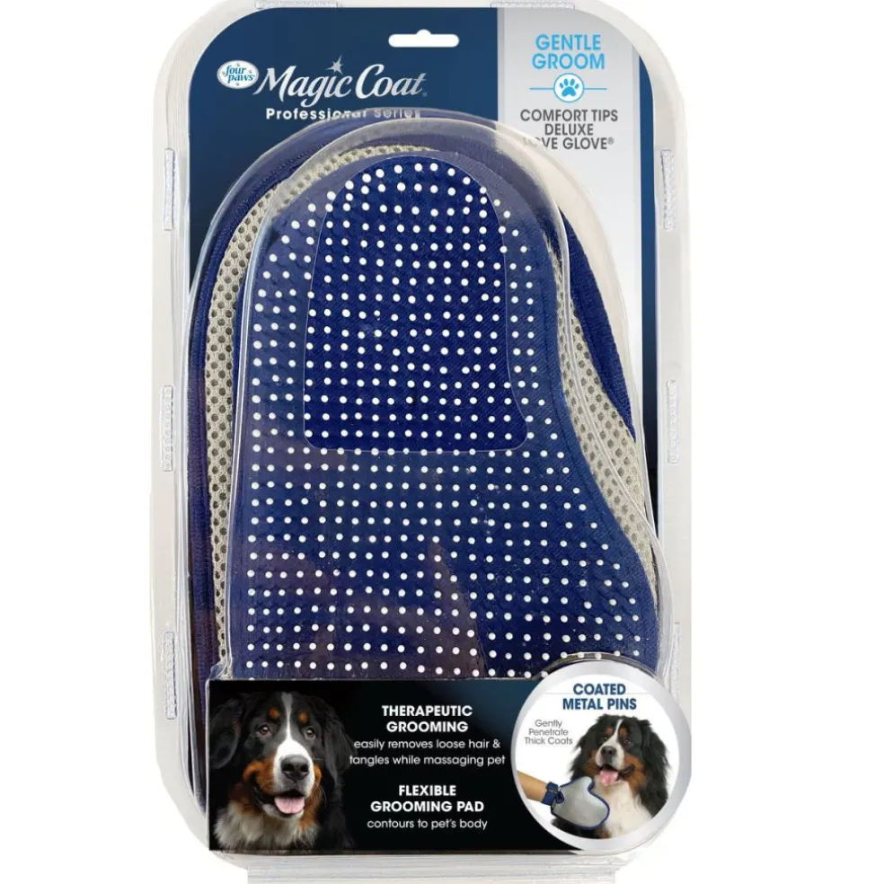 Four Paws Magic Coat Professional Series Comfort Tips Deluxe Grooming Glove For Dogs