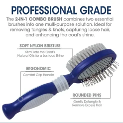 Four Paws Magic Coat Professional Series 2-in-1 Combo Pin and Bristle Brush For Dogs