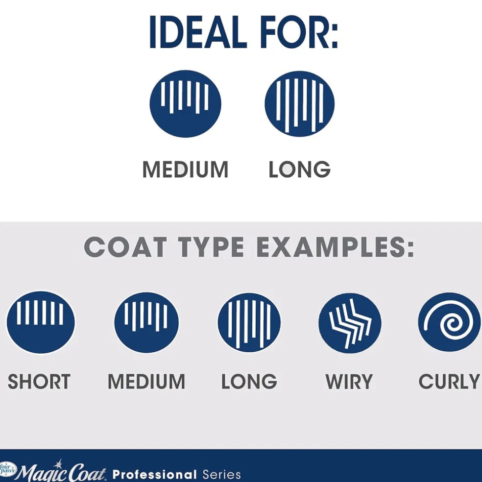 Four Paws Magic Coat Professional Series Comfort-Grip Slicker Brush For Cats