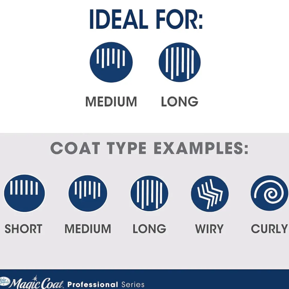 Four Paws Magic Coat Professional Series Comfort-Grip Slicker Brush For Cats