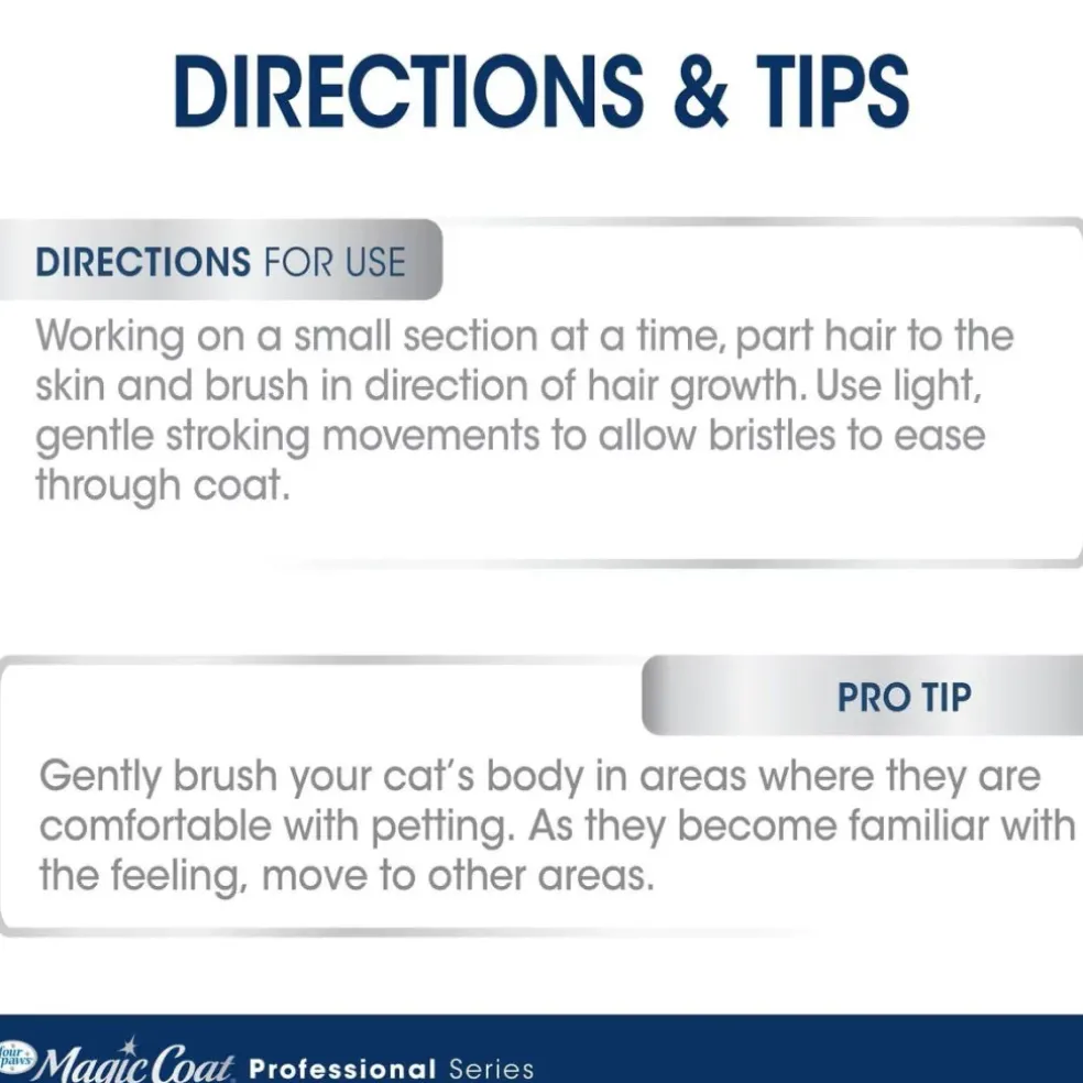 Four Paws Magic Coat Professional Series Comfort-Grip Slicker Brush For Cats