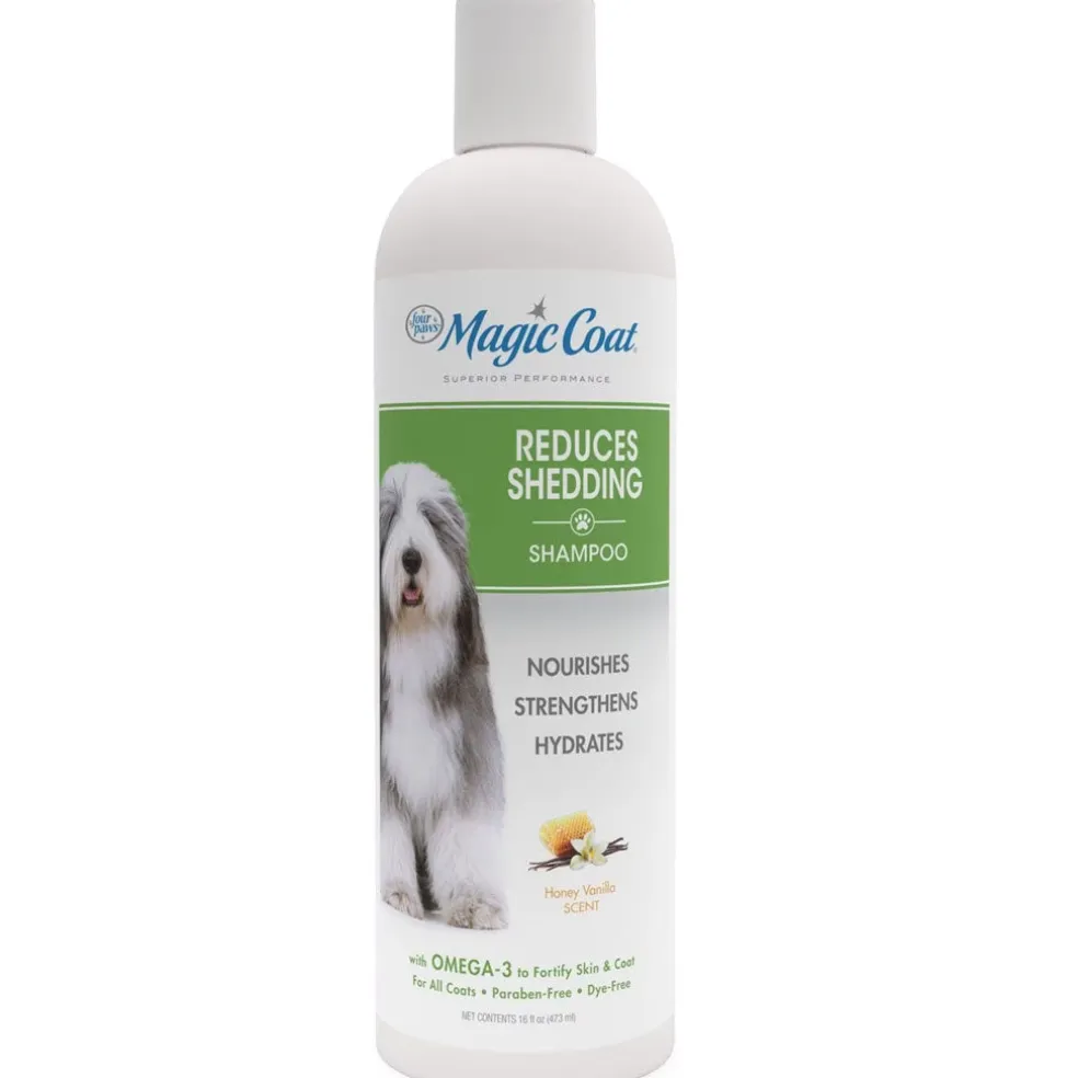 Four Paws Magic Coat Reduces Shedding Shampoo for Dogs, Honey Vanilla Scent, 16-fl oz