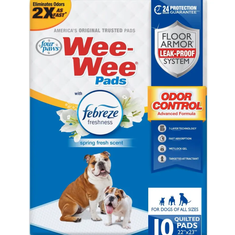 Four Paws Wee-Wee Odor Control Dog Training Pads with Febreze Freshness- 22x23"