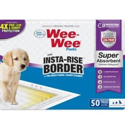 Four Paws Wee-Wee Super Absorbent Dog Pee Pads with Insta-Rise Border- 22 x 23 inch