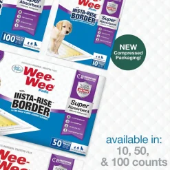 Four Paws Wee-Wee Super Absorbent Dog Pee Pads with Insta-Rise Border- 22 x 23 inch