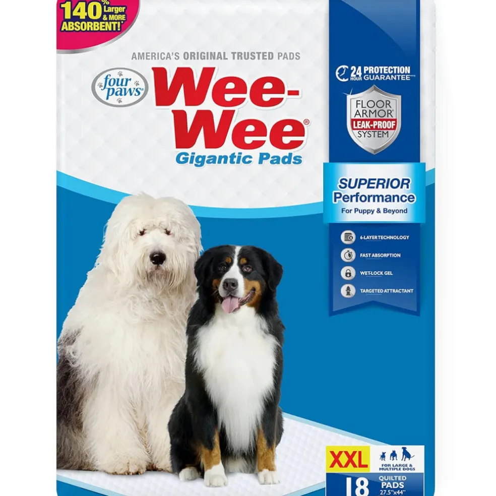 Four Paws Wee-Wee Superior Performance Gigantic Dog Pee Pads -27.5"x44"