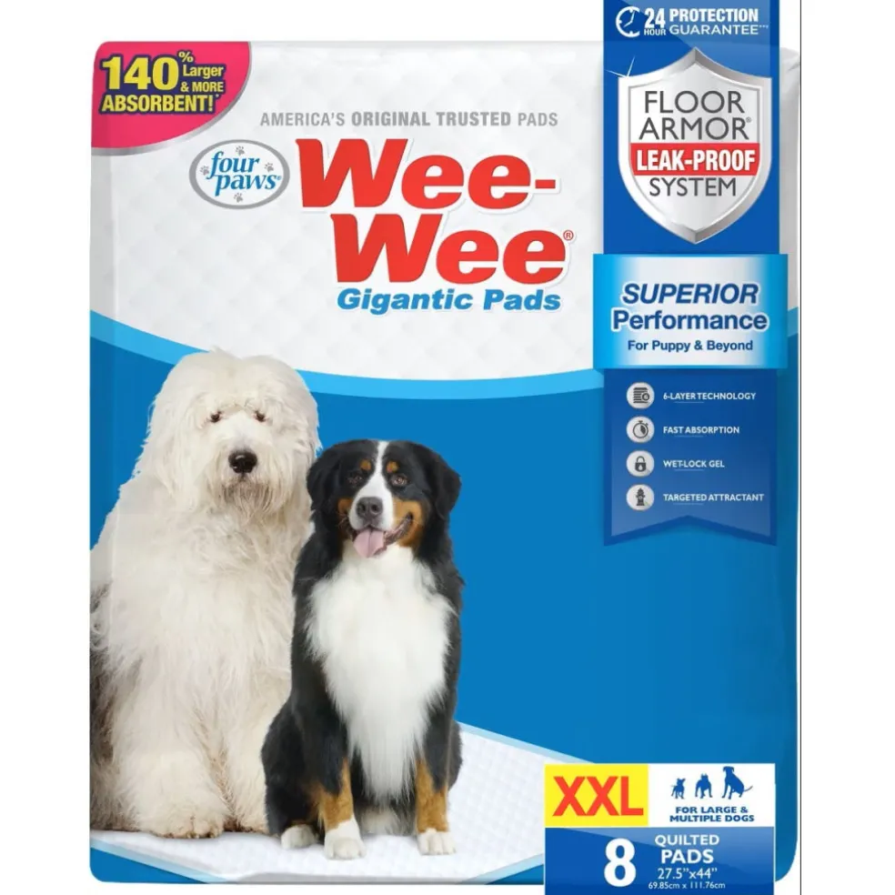 Four Paws Wee-Wee Superior Performance Gigantic Dog Pee Pads -27.5"x44"