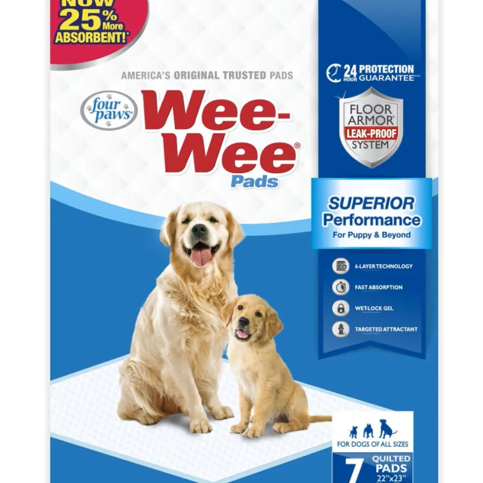Four Paws Wee-Wee Superior Performance Standard Dog Pee Pads - 22"x23" inch