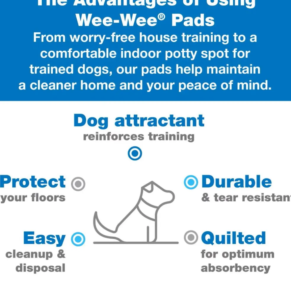 Four Paws Wee-Wee Superior Performance Standard Dog Pee Pads - 22"x23" inch