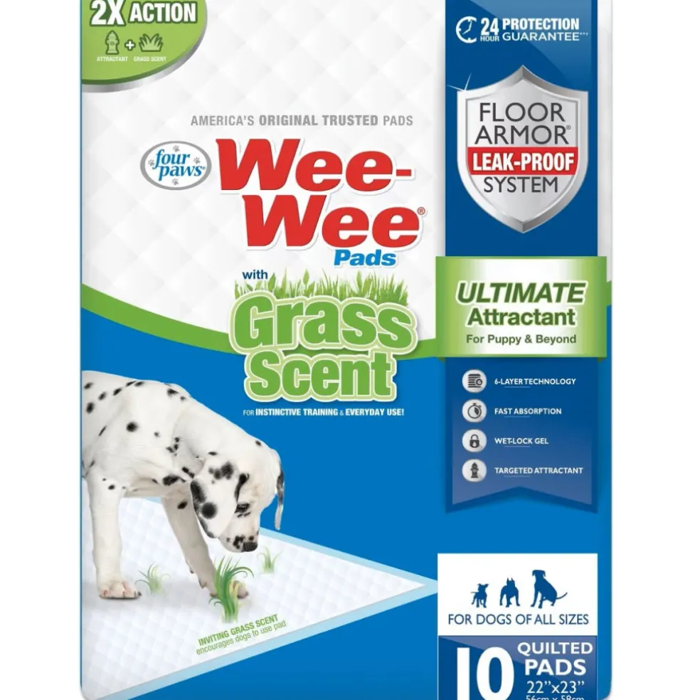 Four Paws Wee-Wee Ultimate Attractant Dog Pee Pads with Grass Scent - 22 x 23 inch