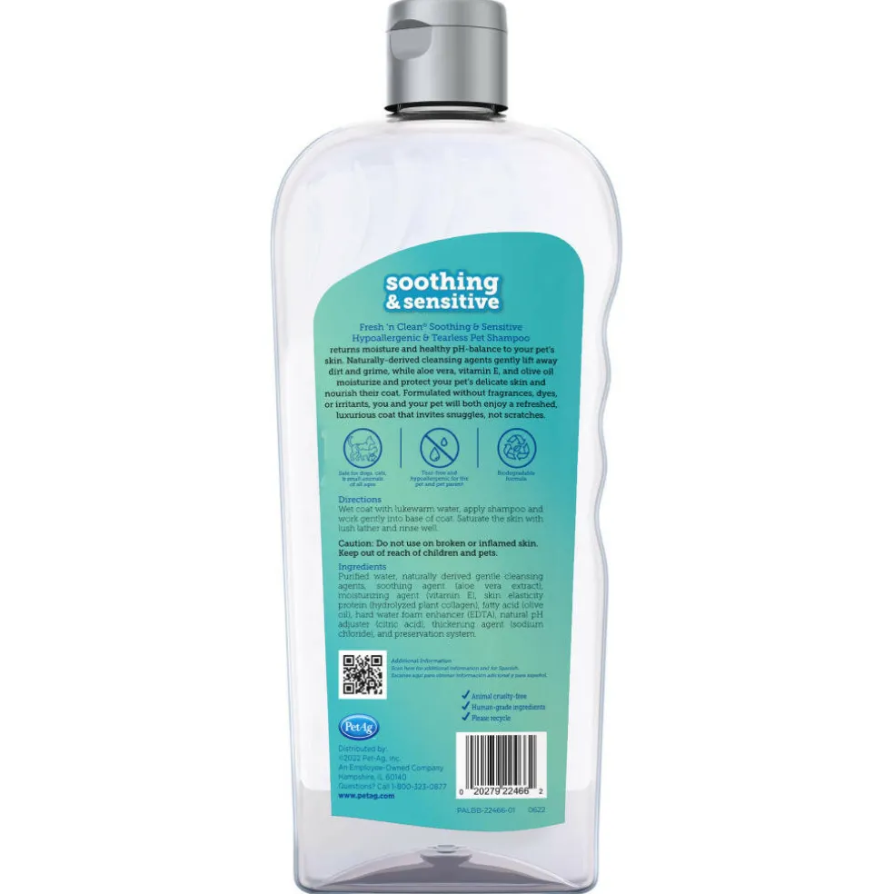 Fresh 'n Clean Soothing & Sensitive Hypoallergenic Tearless Shampoo For Pets (18 oz)