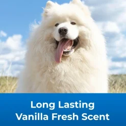 Fresh ’n Clean Whitening Snowy-Coat Shampoo For Dogs - Vanilla Scent (18 oz)