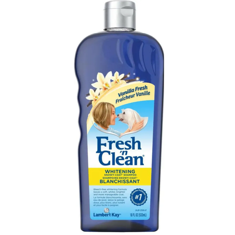 Fresh ’n Clean Whitening Snowy-Coat Shampoo For Dogs - Vanilla Scent (18 oz)