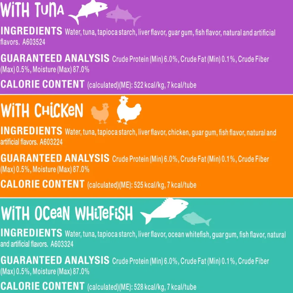 Friskies lil' Lickables Tuna, Chicken, & Ocean Whitefish Variety Pack Lickable Cat Treats (20 ct)