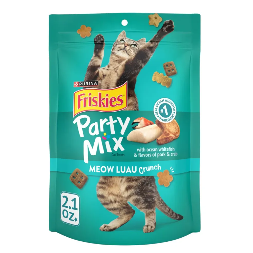 Friskies Party Mix Meow Luau Crunch Cat Treats (2.1 oz)