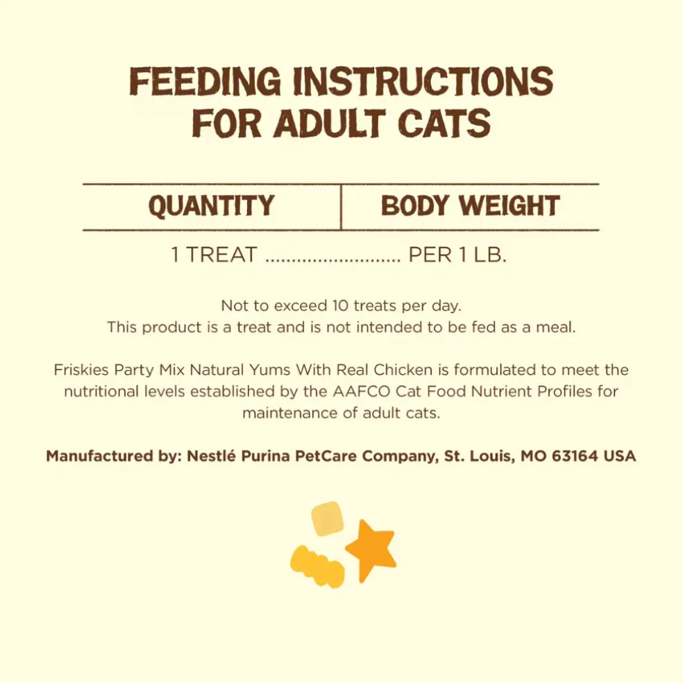 Friskies Party Mix Natural Yums Chicken Recipe Cat Treats