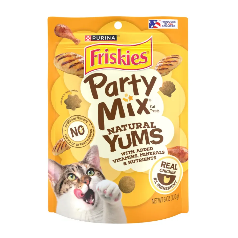 Friskies Party Mix Natural Yums Chicken Recipe Cat Treats