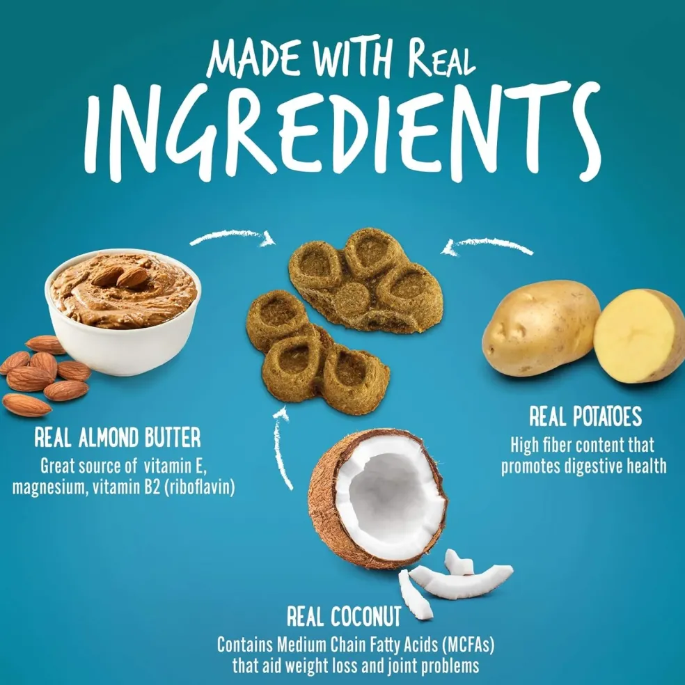 Fruitables BIGGIES Almond Butter & Coconut Dog Treats (16 oz)