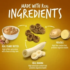 Fruitables BIGGIES Peanut Butter & Banana Dog Treats (16 oz)