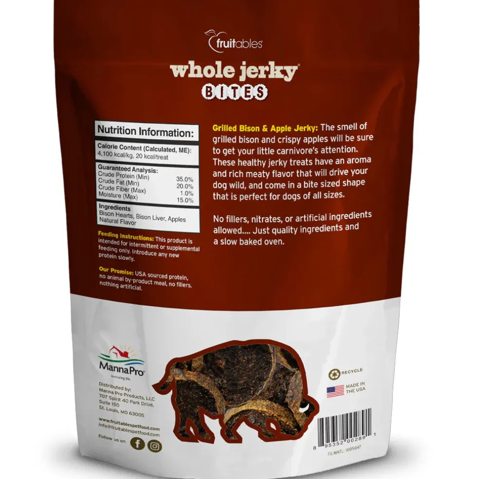 Fruitables Grilled Bison & Apple Whole Jerky Bites, 5-oz