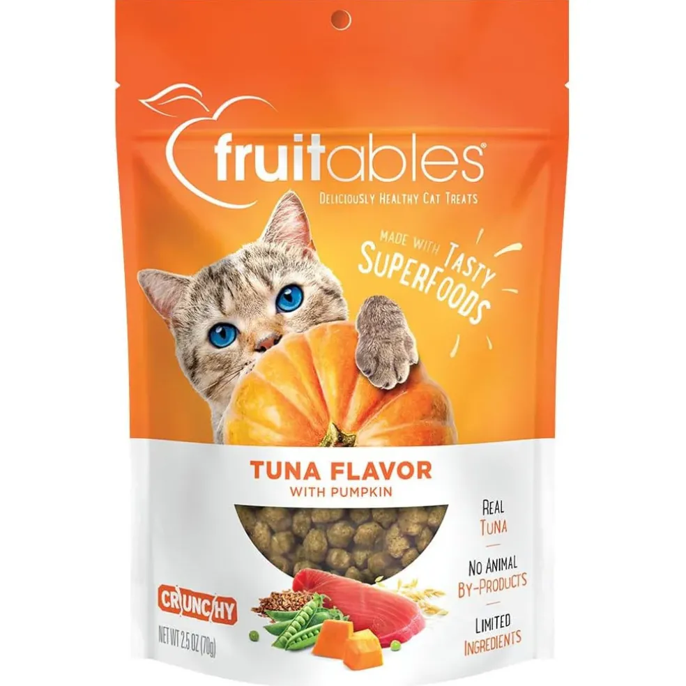 Fruitables Limited Ingredient Tuna with Pumpkin Crunchy Treats For Cats