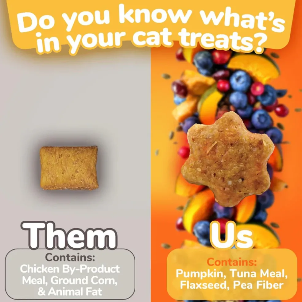 Fruitables Limited Ingredient Tuna with Pumpkin Crunchy Treats For Cats