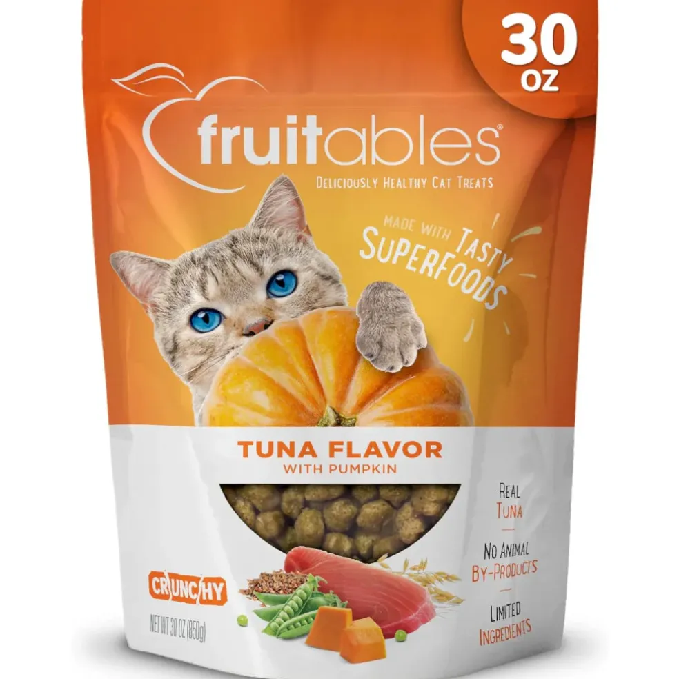 Fruitables Limited Ingredient Tuna with Pumpkin Crunchy Treats For Cats