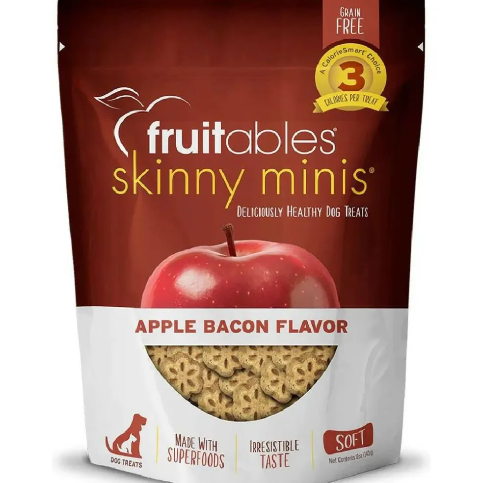 Fruitables Skinny Minis Apple Bacon Chewy Dog Treats (5 oz)