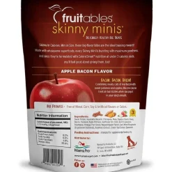 Fruitables Skinny Minis Apple Bacon Chewy Dog Treats (5 oz)