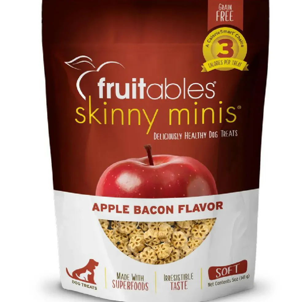 Fruitables Skinny Minis Apple Bacon Chewy Dog Treats (5 oz)