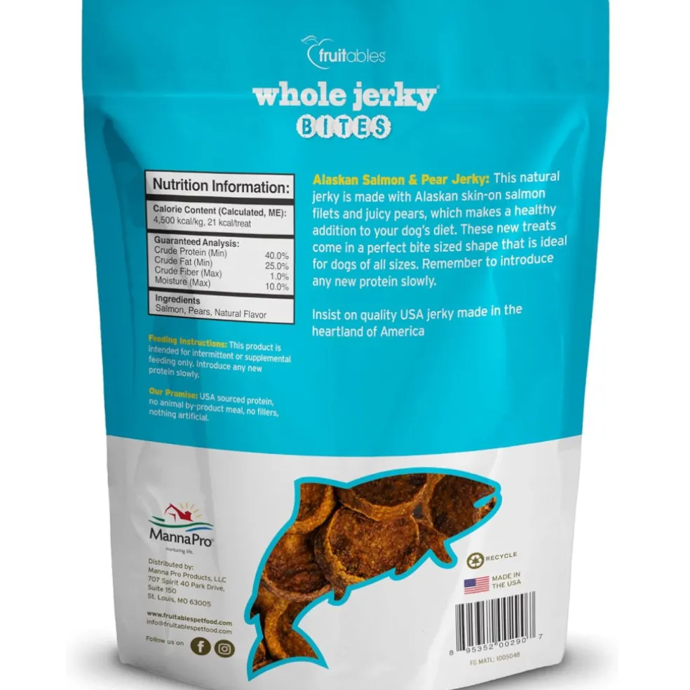 Fruitables Whole Jerky Bites Alaskan Salmon & Pear Treats For Dogs (5 oz)