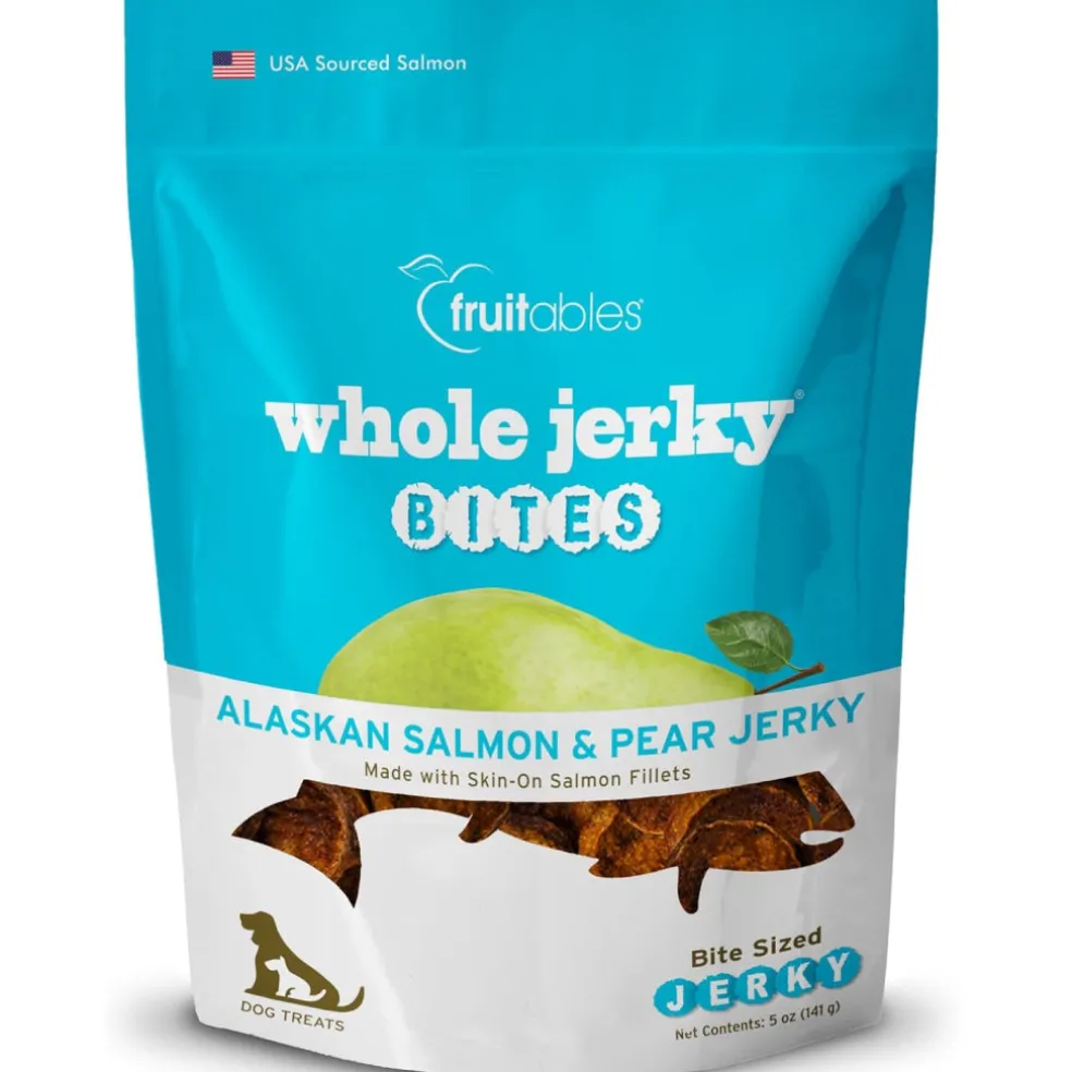 Fruitables Whole Jerky Bites Alaskan Salmon & Pear Treats For Dogs (5 oz)