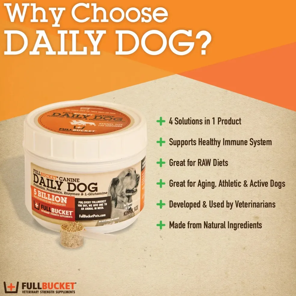 Fullbucket Canine Daily Dog Kennel Size (435g, 150 servings)