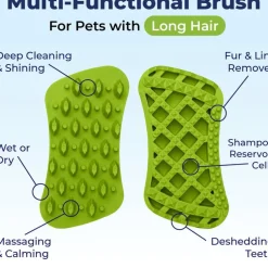 Furbliss Two-Sided Multi-Functional Brush for Pets with Long Hair