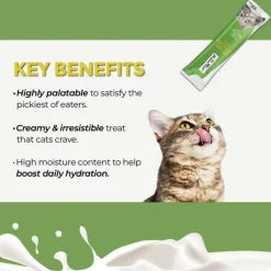 Fussie Cat Chicken with Duck in Goat Milk Puree Lickable Cat Treats, 0.5-oz x 4-tubes