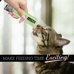 Fussie Cat Mackerel Puree Lickable Cat Treats, 0.5-oz x 4-tubes