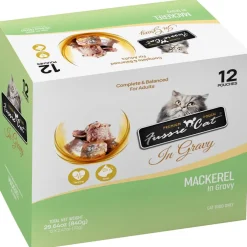 Fussie Cat Premium Mackerel in Gravy Wet Cat Food, 2.47-oz