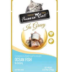 Fussie Cat Premium Ocean Fish in Gravy Wet Cat Food, 2.47-oz