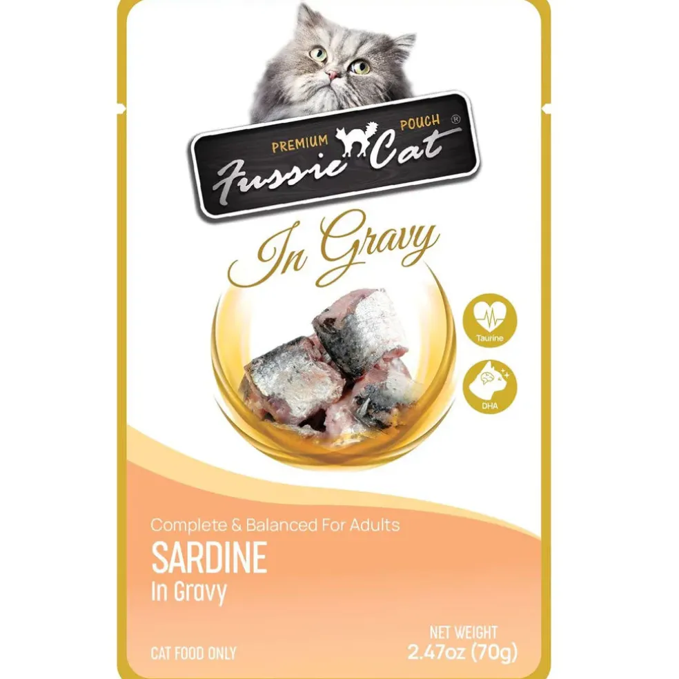 Fussie Cat Premium Sardine in Gravy Wet Cat Food, 2.47-oz