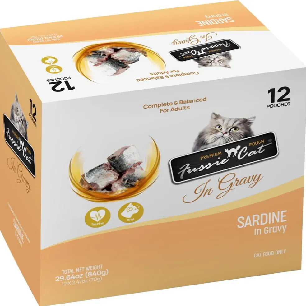 Fussie Cat Premium Sardine in Gravy Wet Cat Food, 2.47-oz