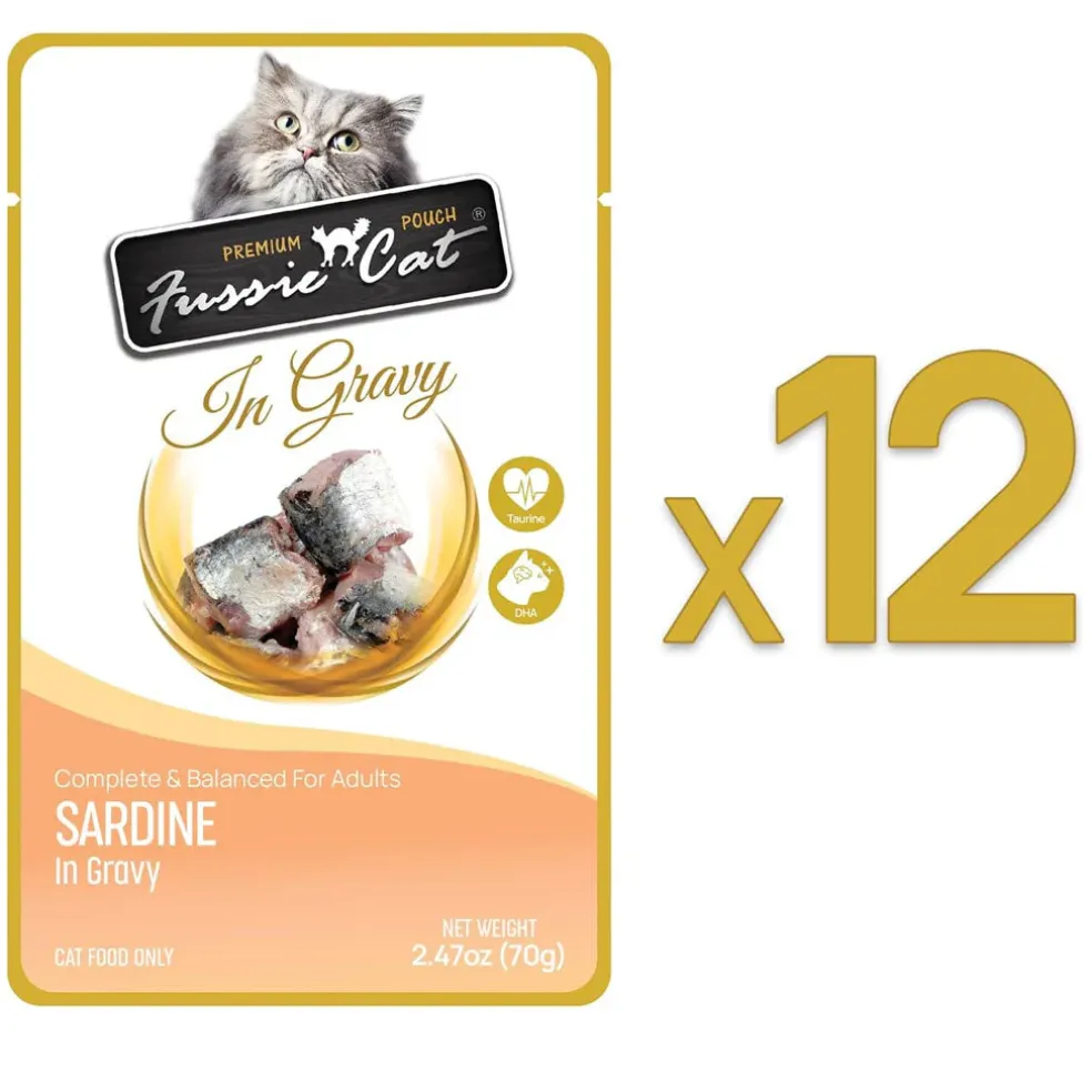 Fussie Cat Premium Sardine in Gravy Wet Cat Food, 2.47-oz