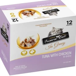 Fussie Cat Premium Tuna with Chicken in Gravy Wet Cat Food, 2.47-oz pouch
