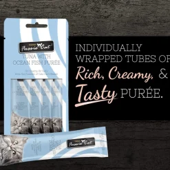 Fussie Cat Tuna with Ocean Fish Puree Lickable Cat Treats, 0.5-oz x 4-tubes